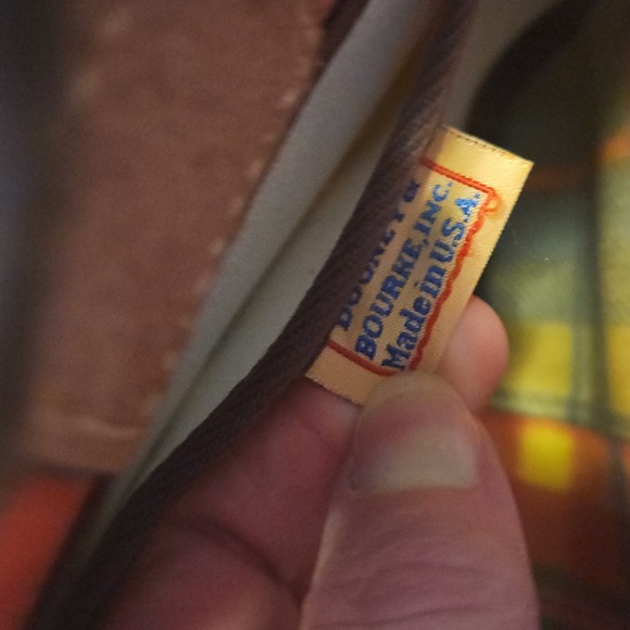 Dooney & Burke Madras Plaid Small Tassel Ladybug Tote Bag / Satchel EUC - Picture 10 of 16